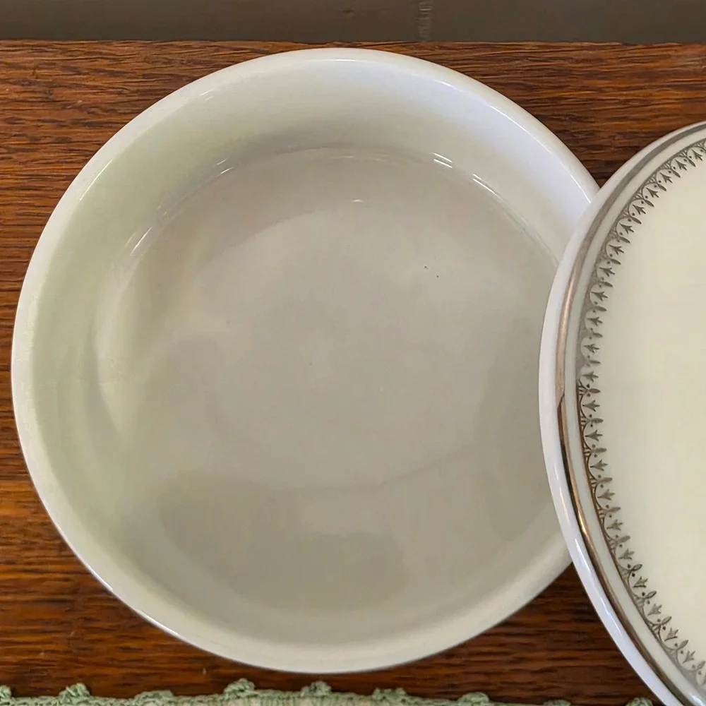 Vintage Mikasa Winter Trinket Dish & Hanson ‎ Stainless Steel Vase Square Modern
